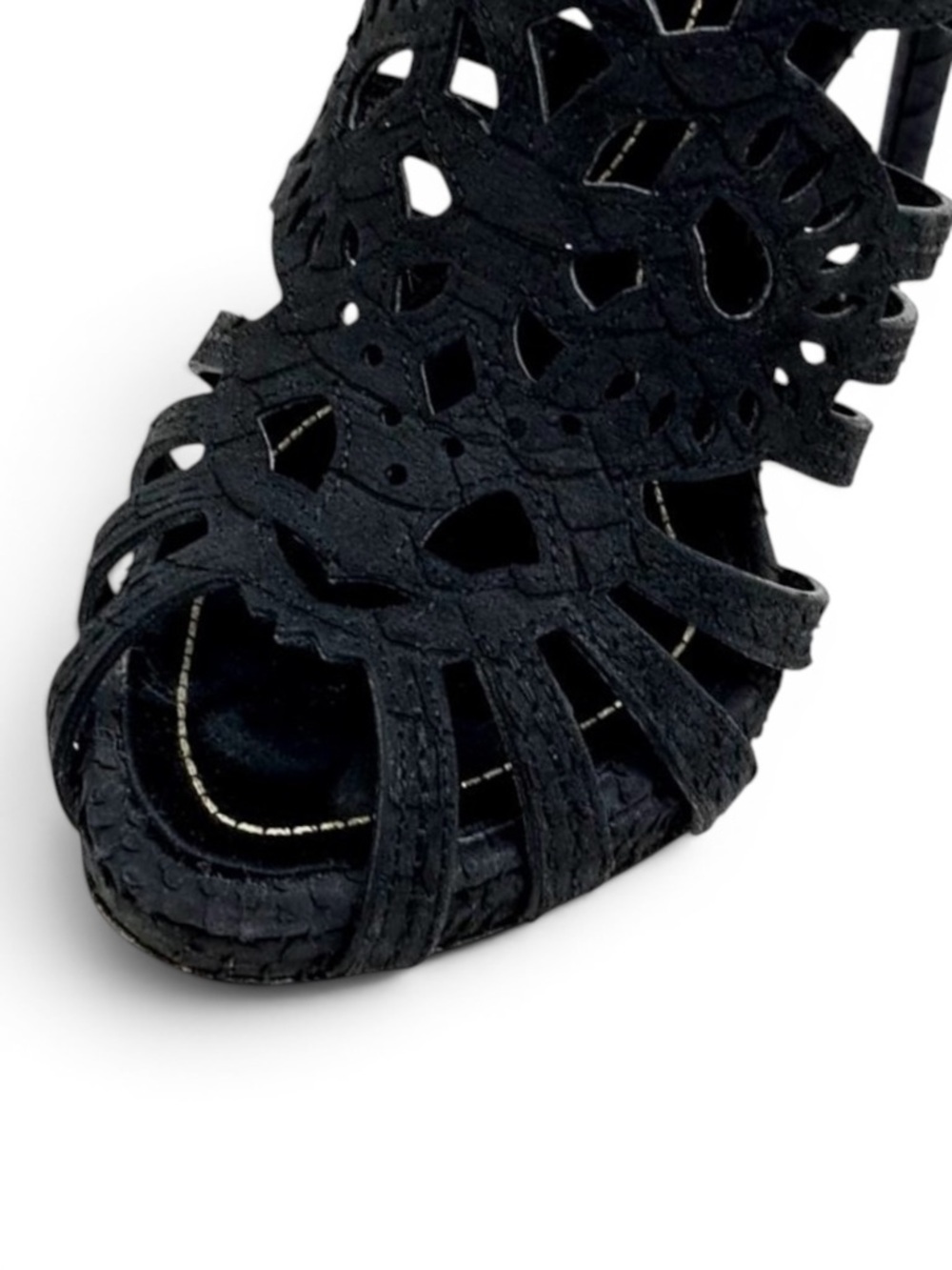 Dior Black Peep-Toe High Heels from the 2009 Runway Collection - Rare - Picture 8 of 9
